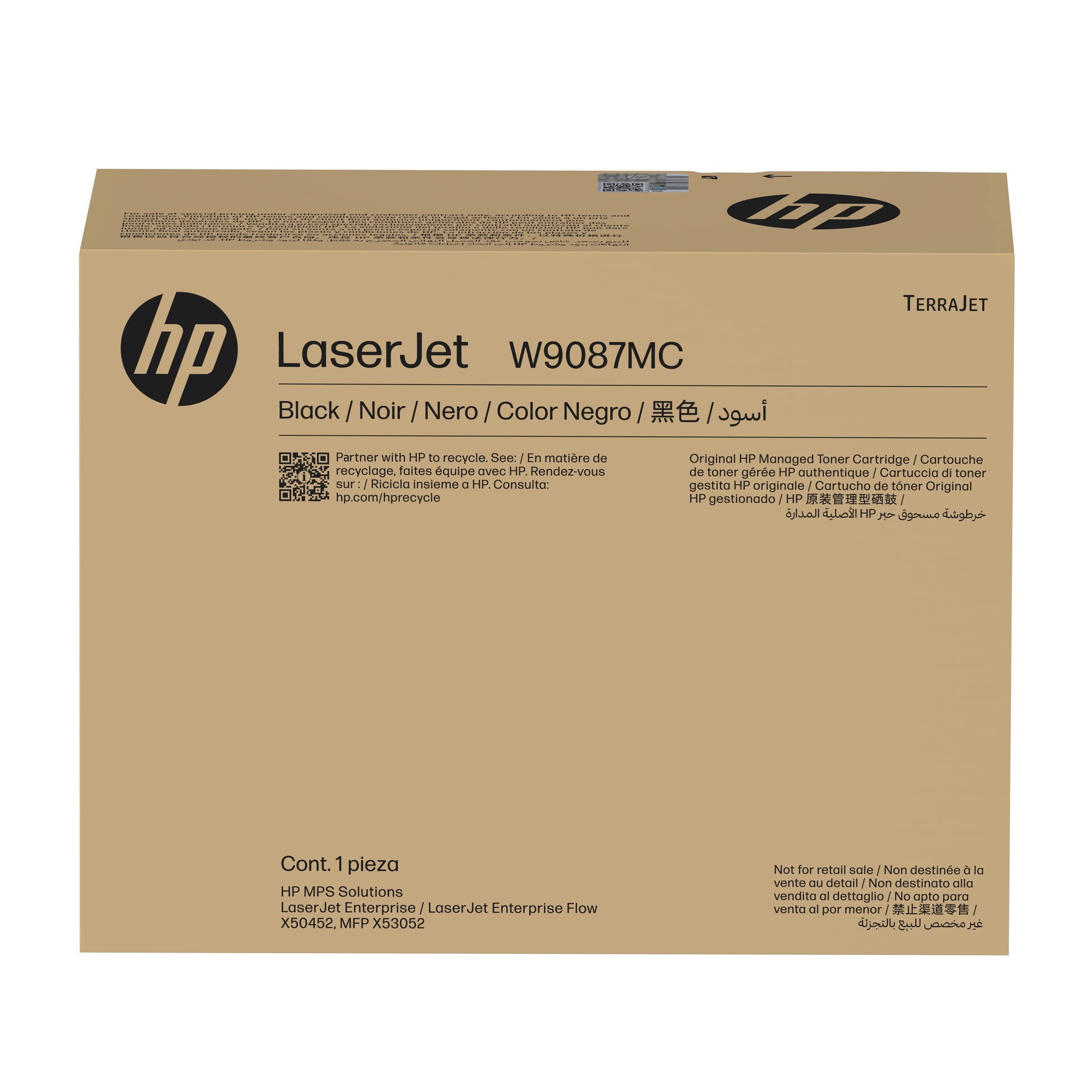 HP Toner LaserJet Preto Managed W9087MC, imagem 1