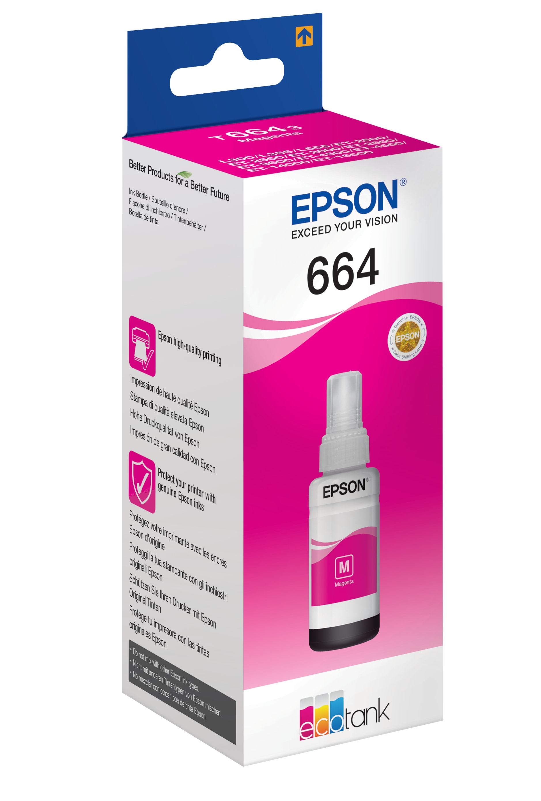 Epson Garrafa de tinta Magenta EcoTank 664, imagem 1