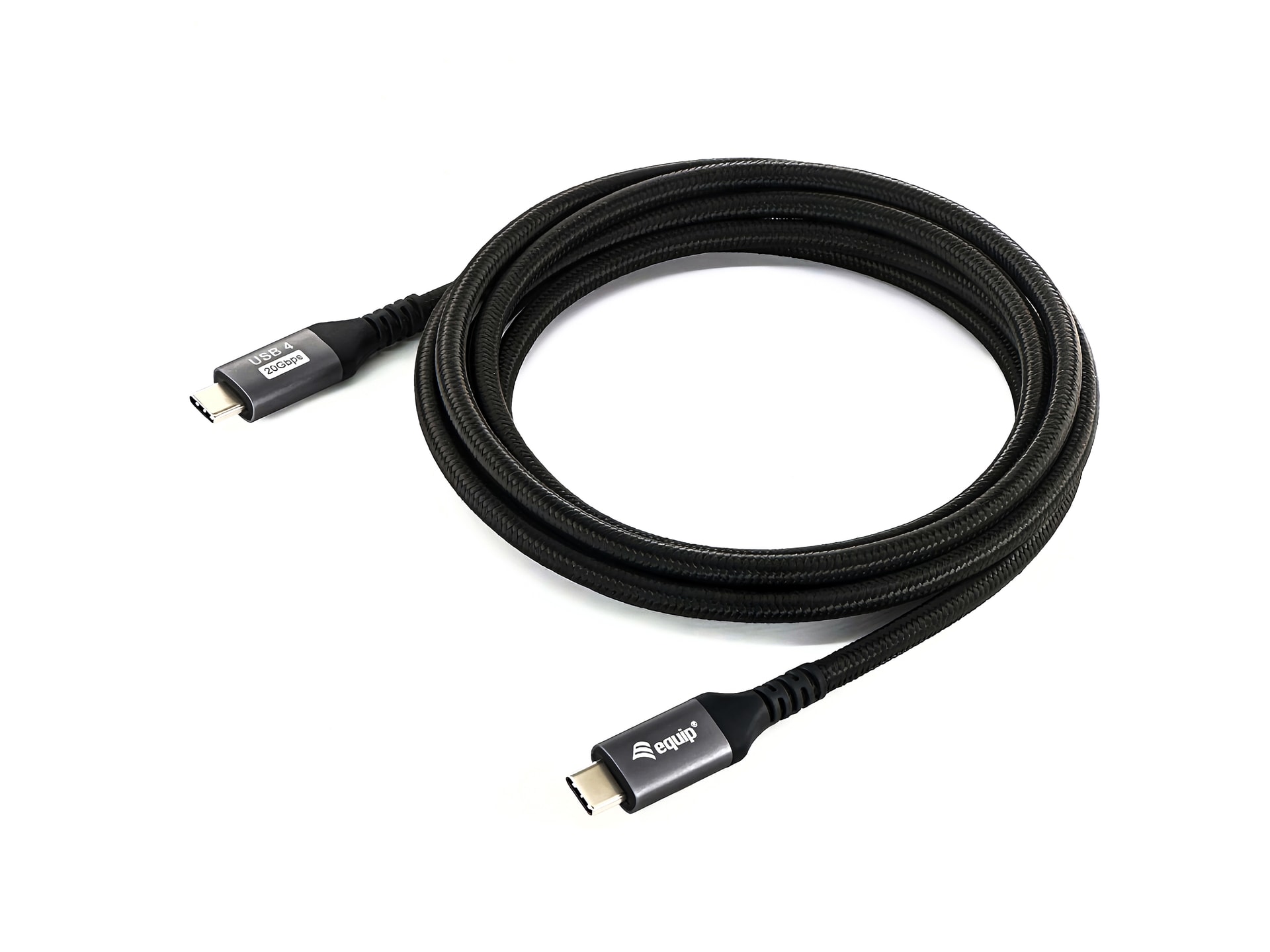Equip 128382 Cabo USB4 Gen 2x2 C para C, M/M, 2,0 m, PD 100W, 4K/60 Hz, 20 Gbps, preto, imagem 1