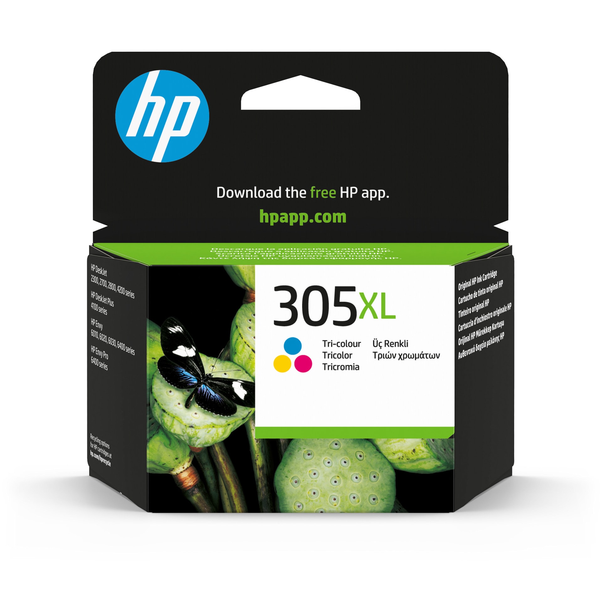 HP Tinteiro Original 305XL Tricolor de elevado rendimento, imagem 1