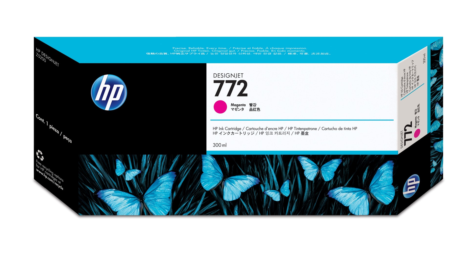 HP Tinteiro DesignJet 772 Magenta de 300 ml, imagem 1