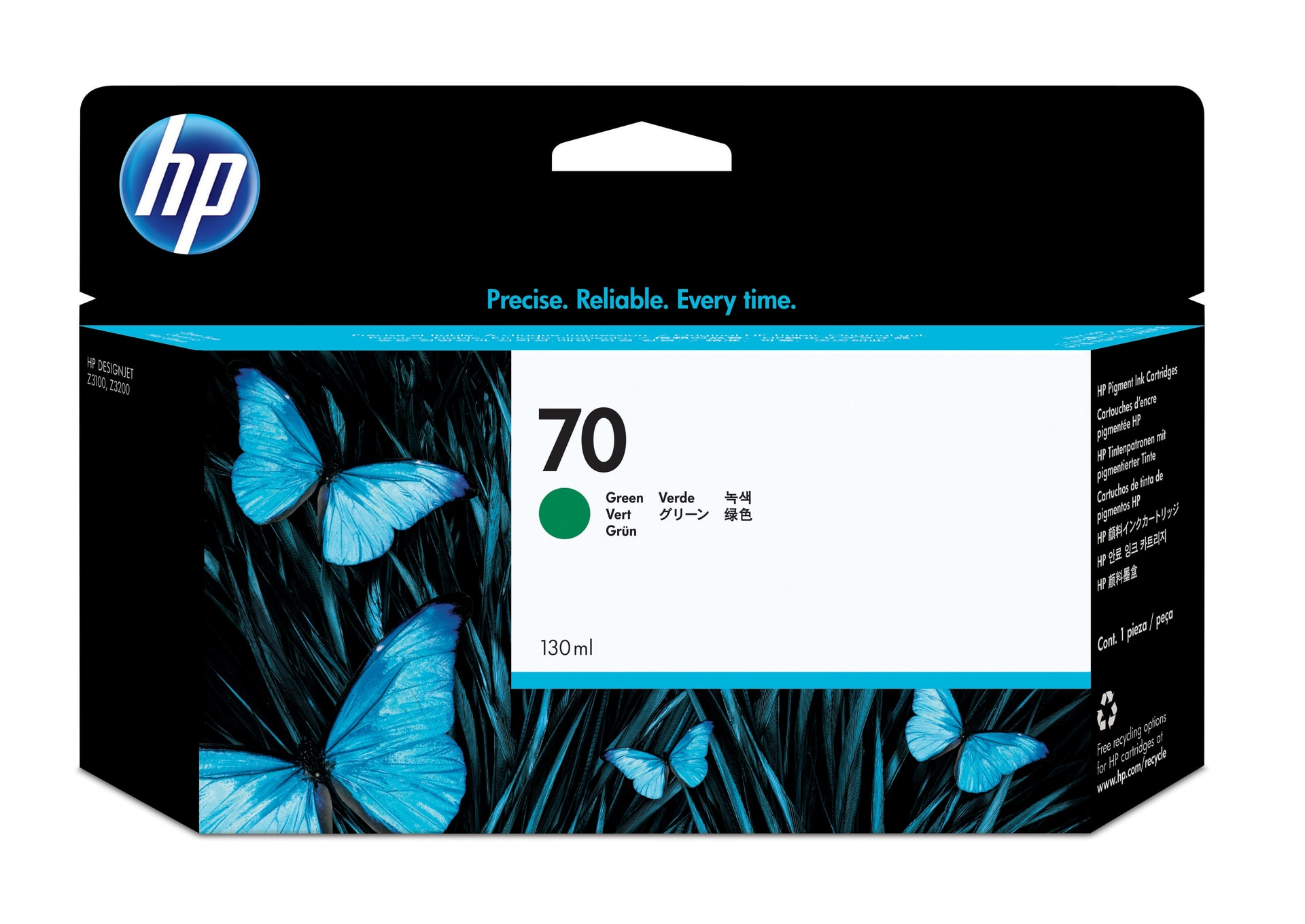 HP Tinteiro 70 Verde de 130 ml, imagem 1