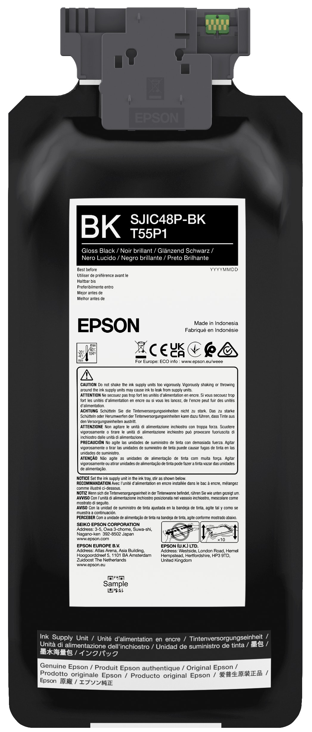 Epson SJIC48P-BK Black ink cartridge for ColorWorks C8000e, imagem 1
