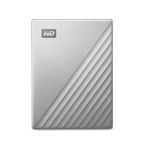 WD My Passport Ultra WDBFTM0040BSL - Disco rígido - encriptado - 4 TB - externa (portátil) - USB 3.0 (USB C conector) - 256-bits AES - prata, imagem 1