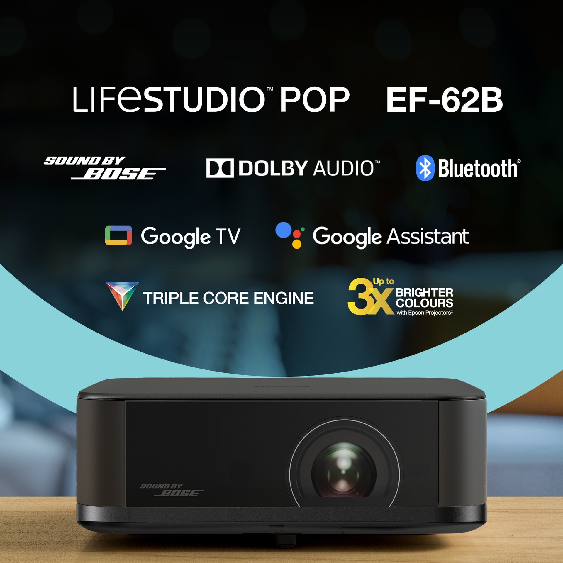 Epson Lifestudio Pop Plus — EF-62B preto metalizado, imagem 1