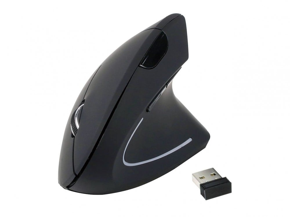 EQUIP LIFE RATO WIRELESS ERGONOMICO VERTICAL BLACK 1600DPI, imagem 1