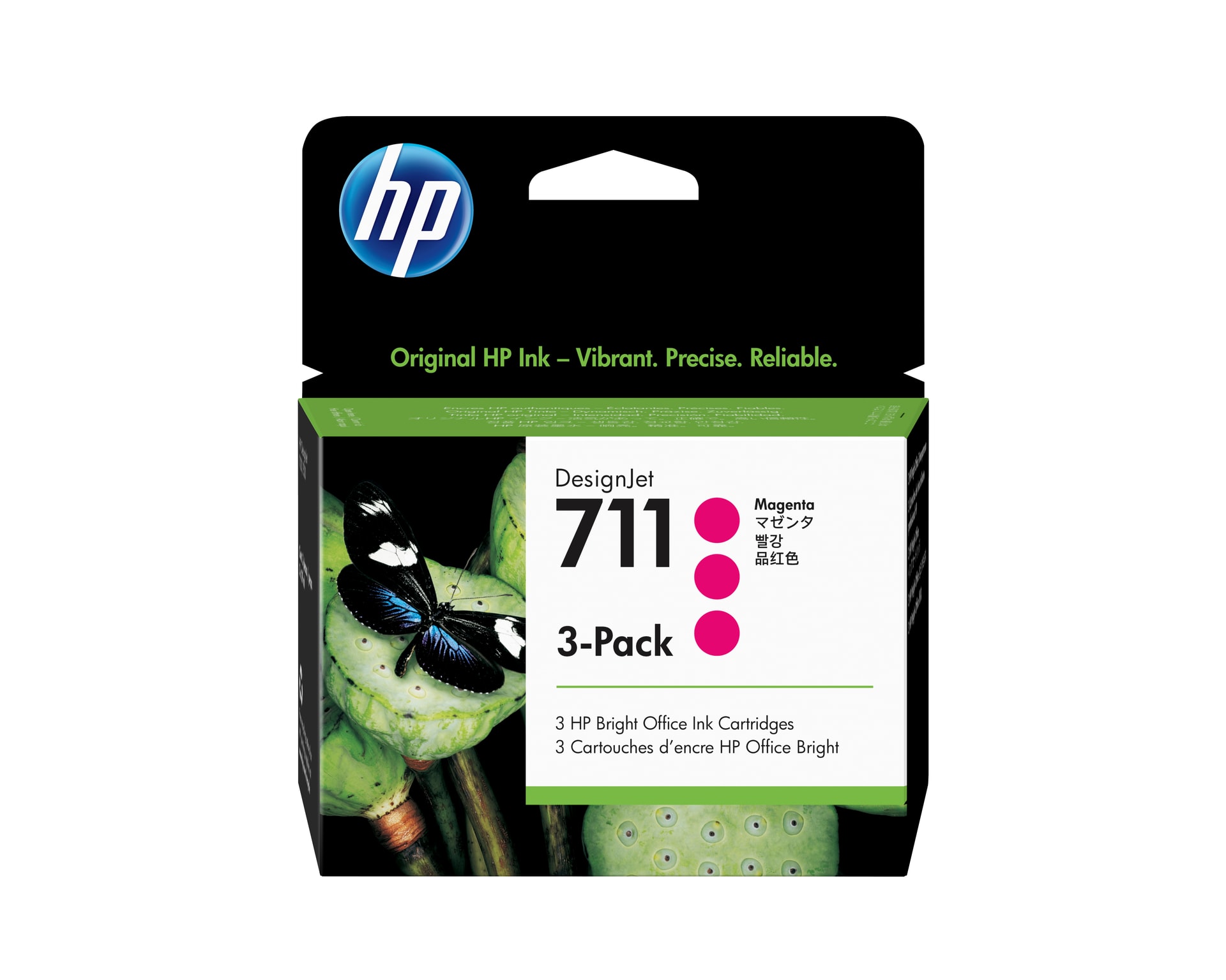 HP Conjunto Triplo de Tinteiros DesignJet 711 Magenta de 29 ml, imagem 1
