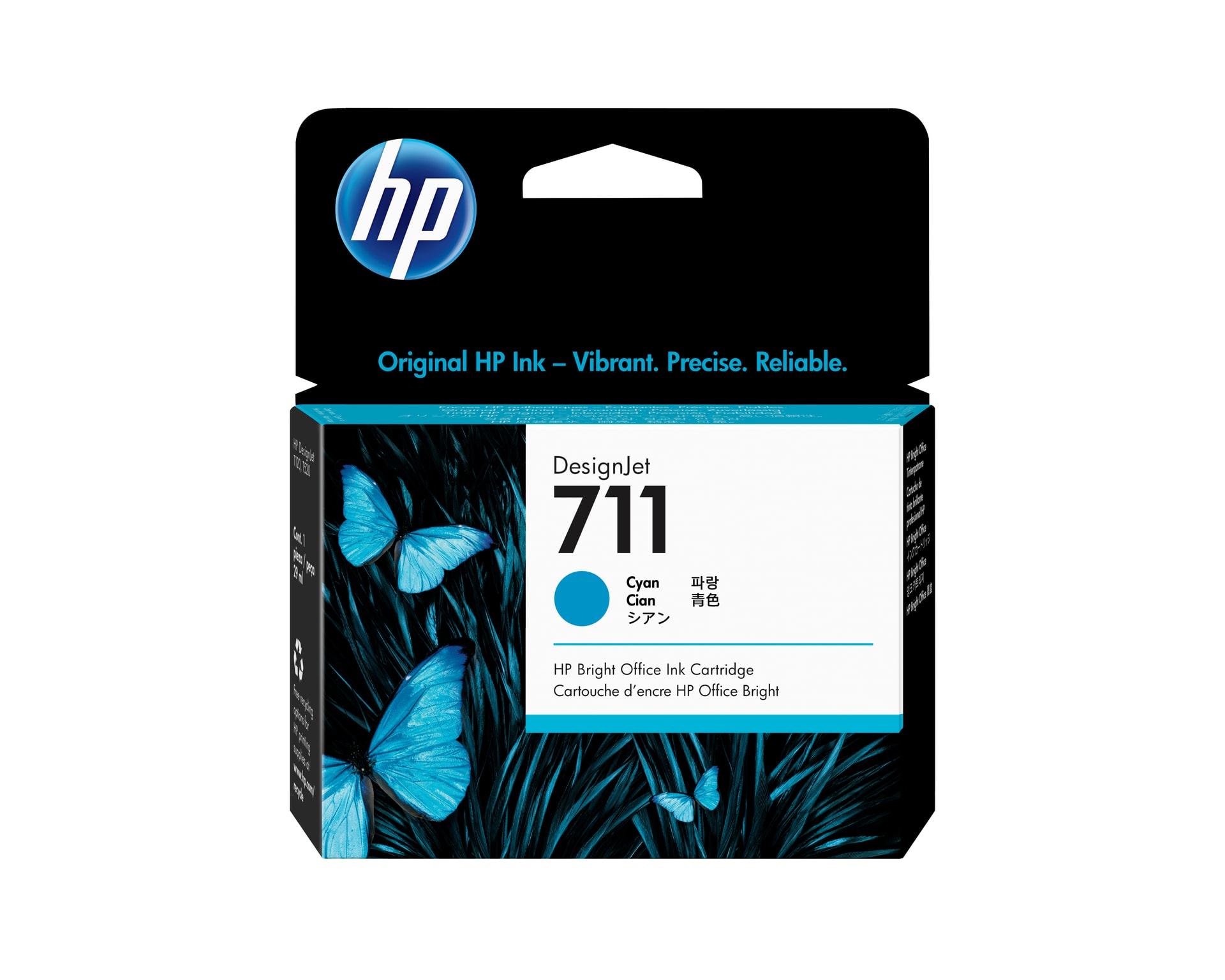 HP Tinteiro DesignJet 711 Ciano de 29 ml, imagem 1
