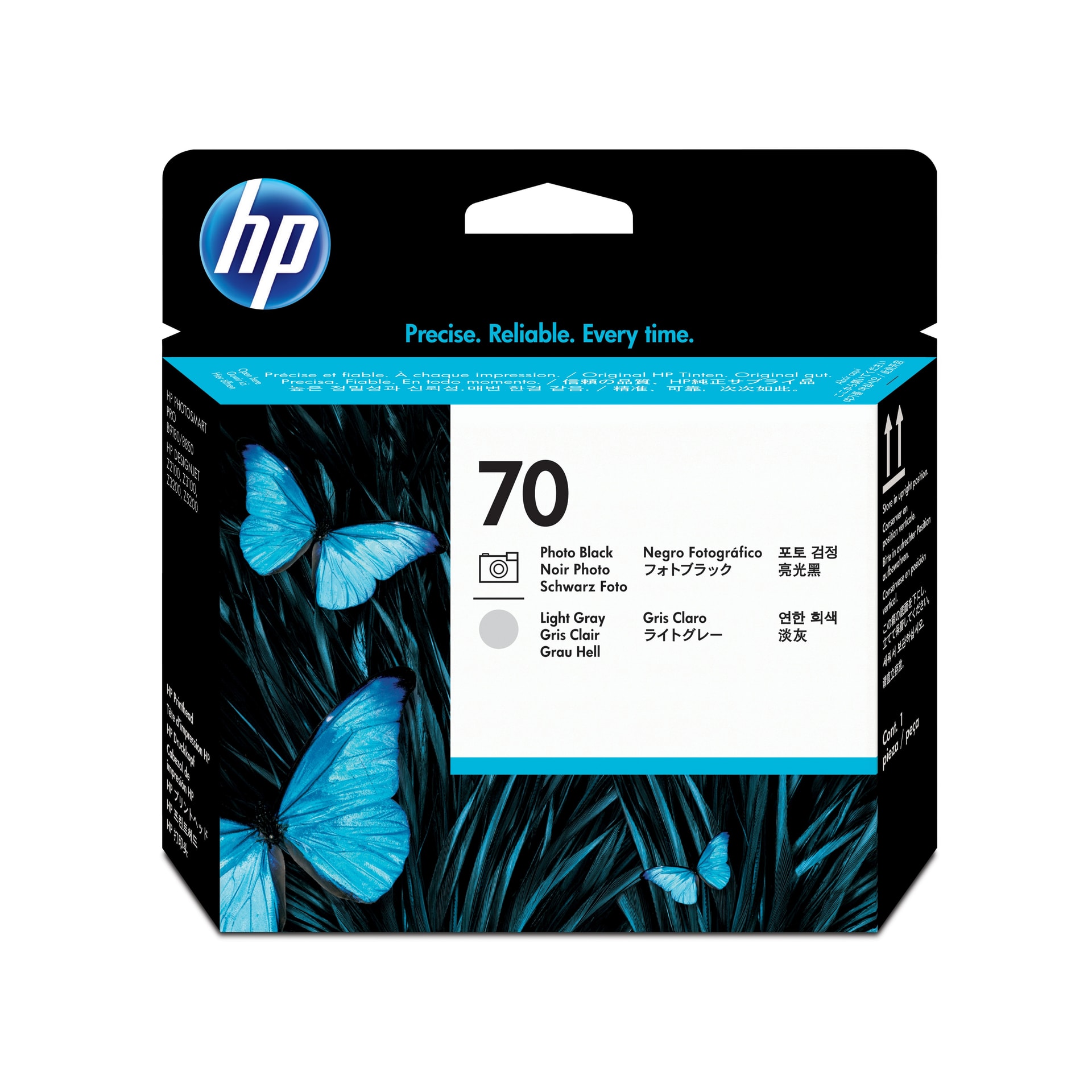 HP Cabeça de impressão DesignJet 70 Preto Fotográfico e Cinzento Claro, imagem 1