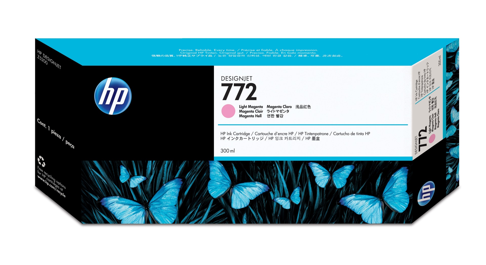 HP Tinteiro DesignJet 772 Magenta Claro de 300 ml, imagem 1