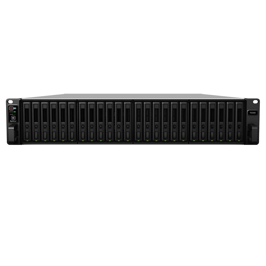 Synology FlashStation FS3600 - Servidor NAS - 24 baias - montável em bastidor - RAID (expansão de disco rígido) 0, 1, 5, 6, 10, JBOD, RAID F1 - RAM 16 GB - Gigabit Ethernet / 10 Gigabit Ethernet - iSCSI assistência - 2U, imagem 1