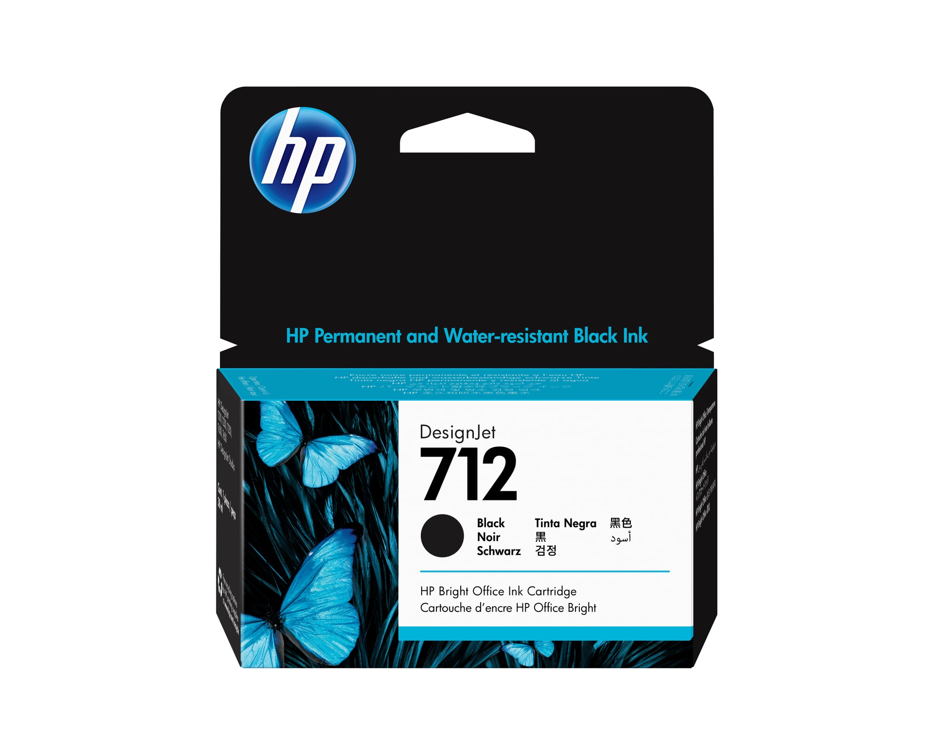 HP Tinteiro preto 712 DesignJet de 38 ml, imagem 1
