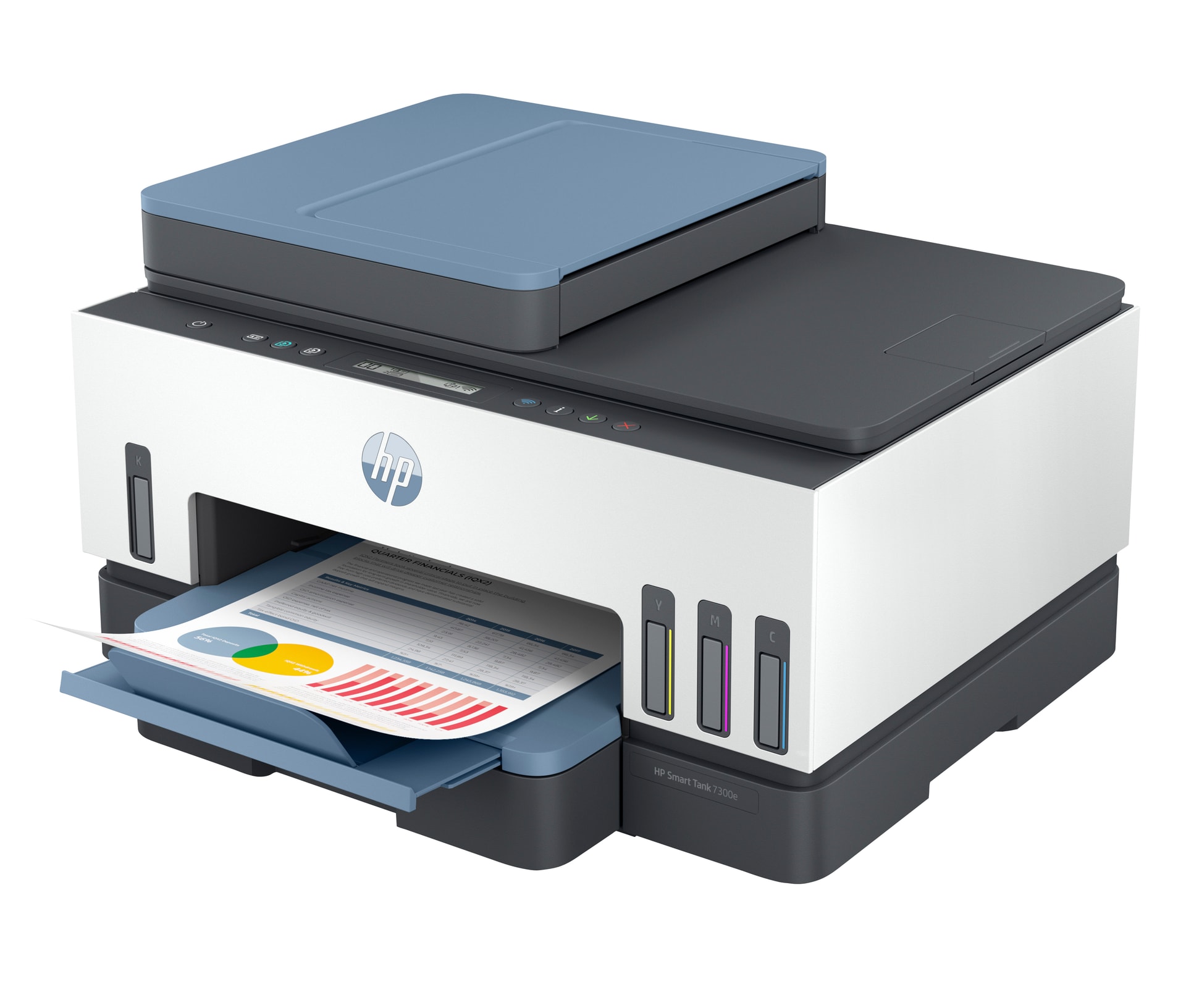 HP Smart Tank 7308 Sem fios All-in-One Cor Impressora, Up to 2 Years of ink included; Two-sided printing; Copier, Scanner, imagem 1