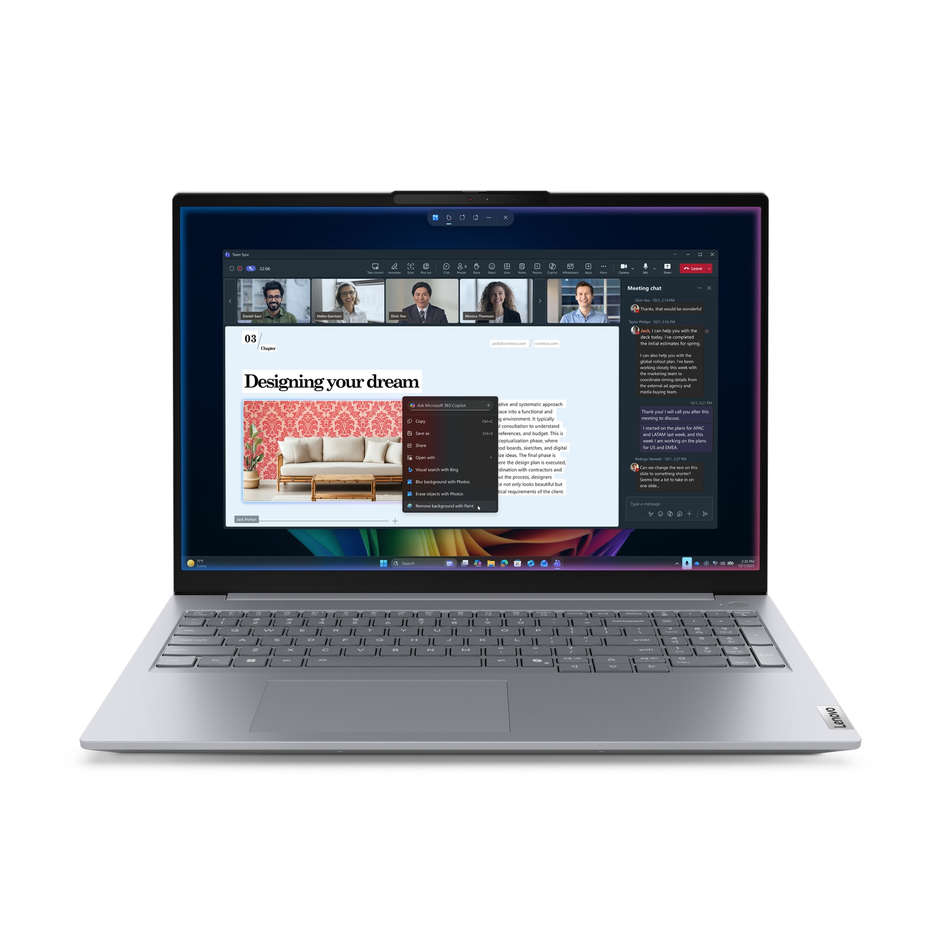 Lenovo ThinkBook 16 G9 IPL Copilot+ PC, imagem 1