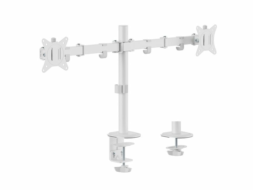 Equip Suporte de montagem de secretária para monitor duplo articulado de 17“-32”, branco, imagem 1