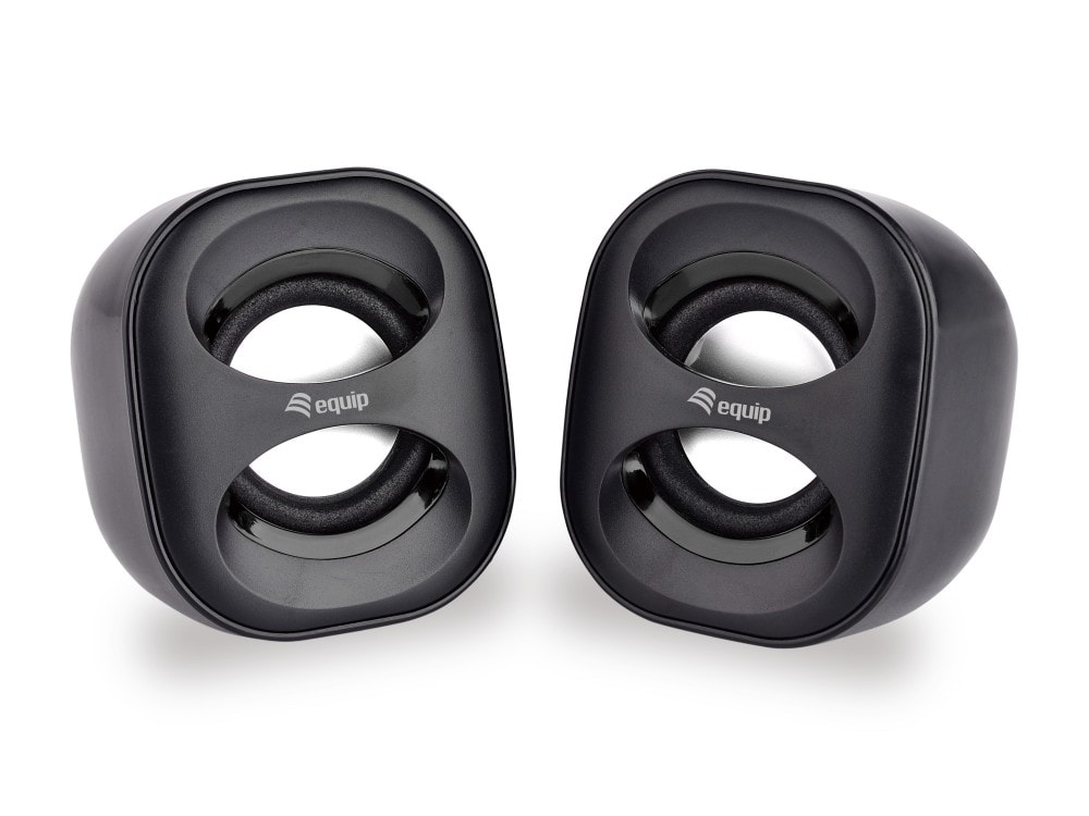 EQUIP LIFE MINI COLUNAS USB 6W SPEAKER PRETO, imagem 1