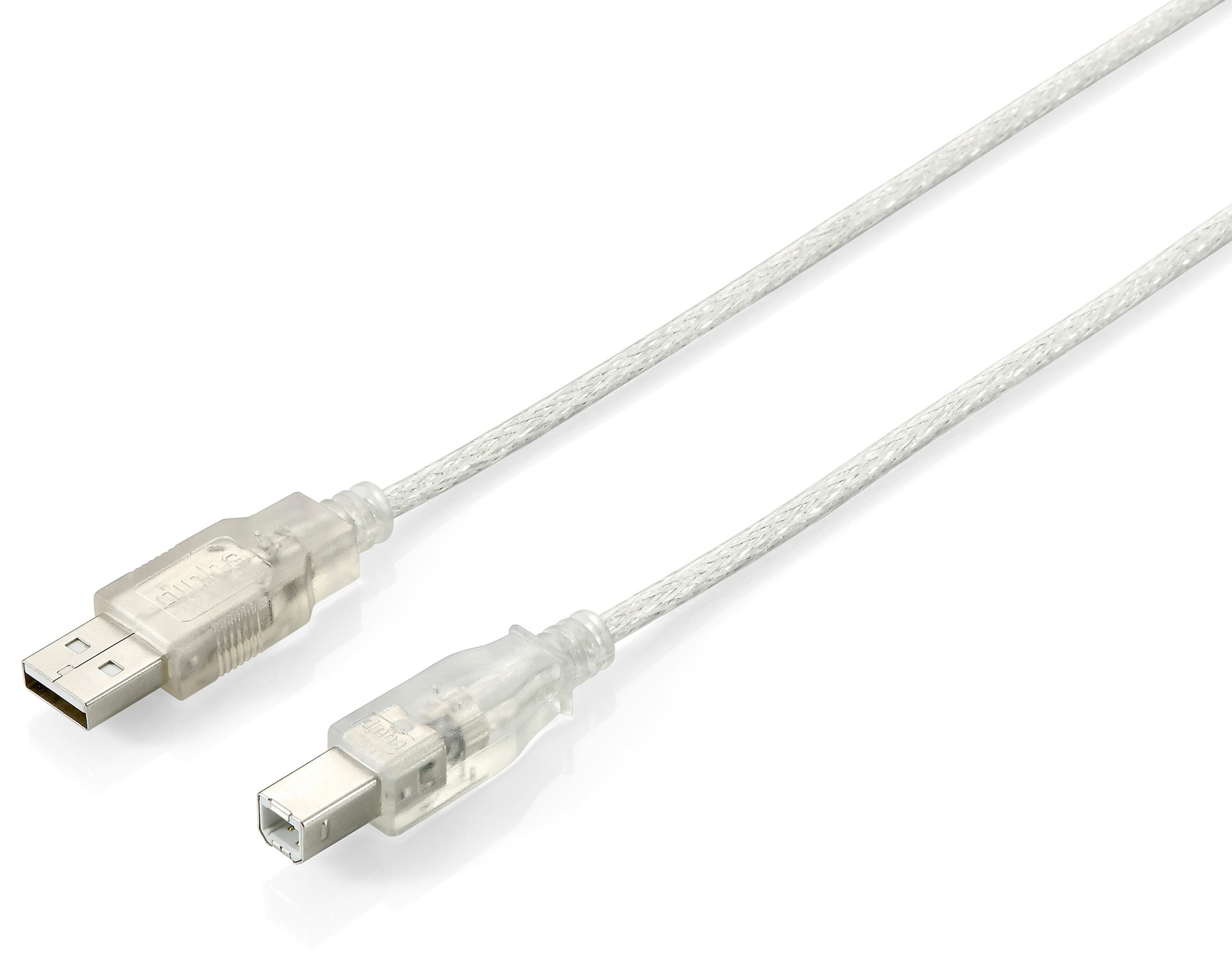 Equip 128653 Cabo USB 2.0 Tipo A para Tipo B, 1,0 m , Prata transparente