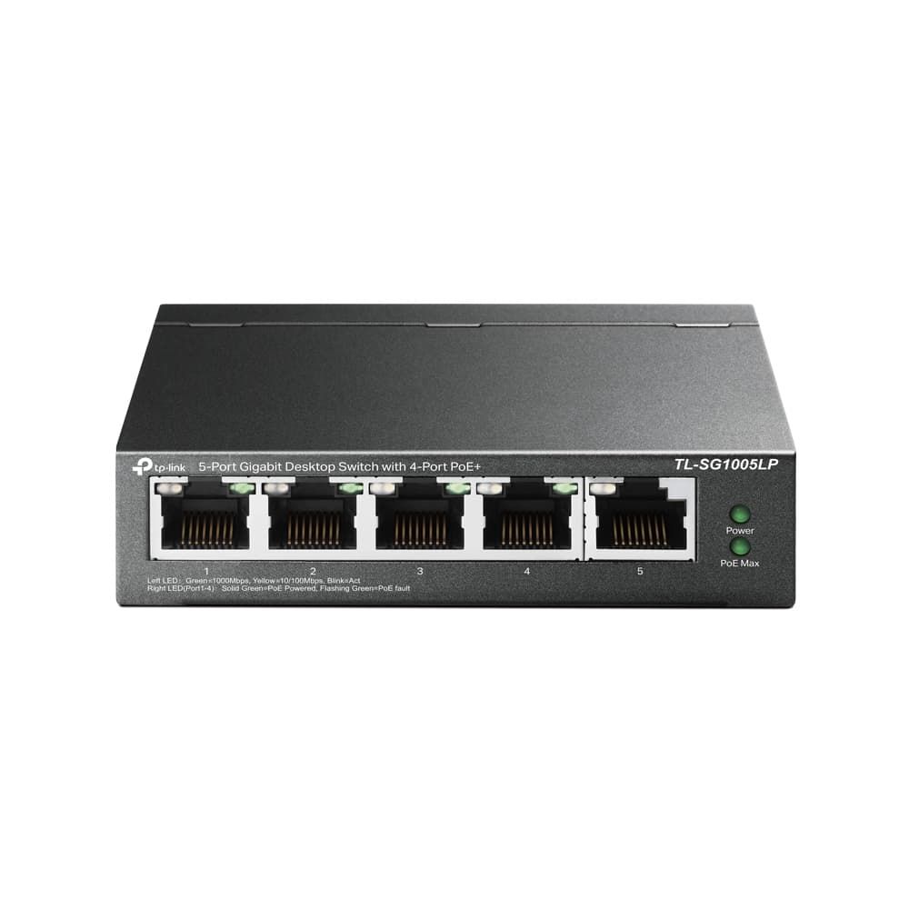TP-LINK SWITCH 5PORT GIGABIT DESKTOP W/ 4PORT POE+