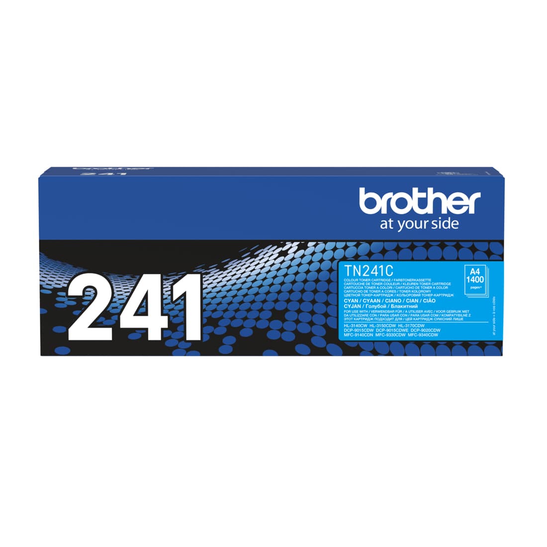 Brother TN241C - Azul cyan - original - cartucho de toner - para Brother DCP-9015CDW, DCP-9020CDW, HL-3150CDW, MFC-9140CDN