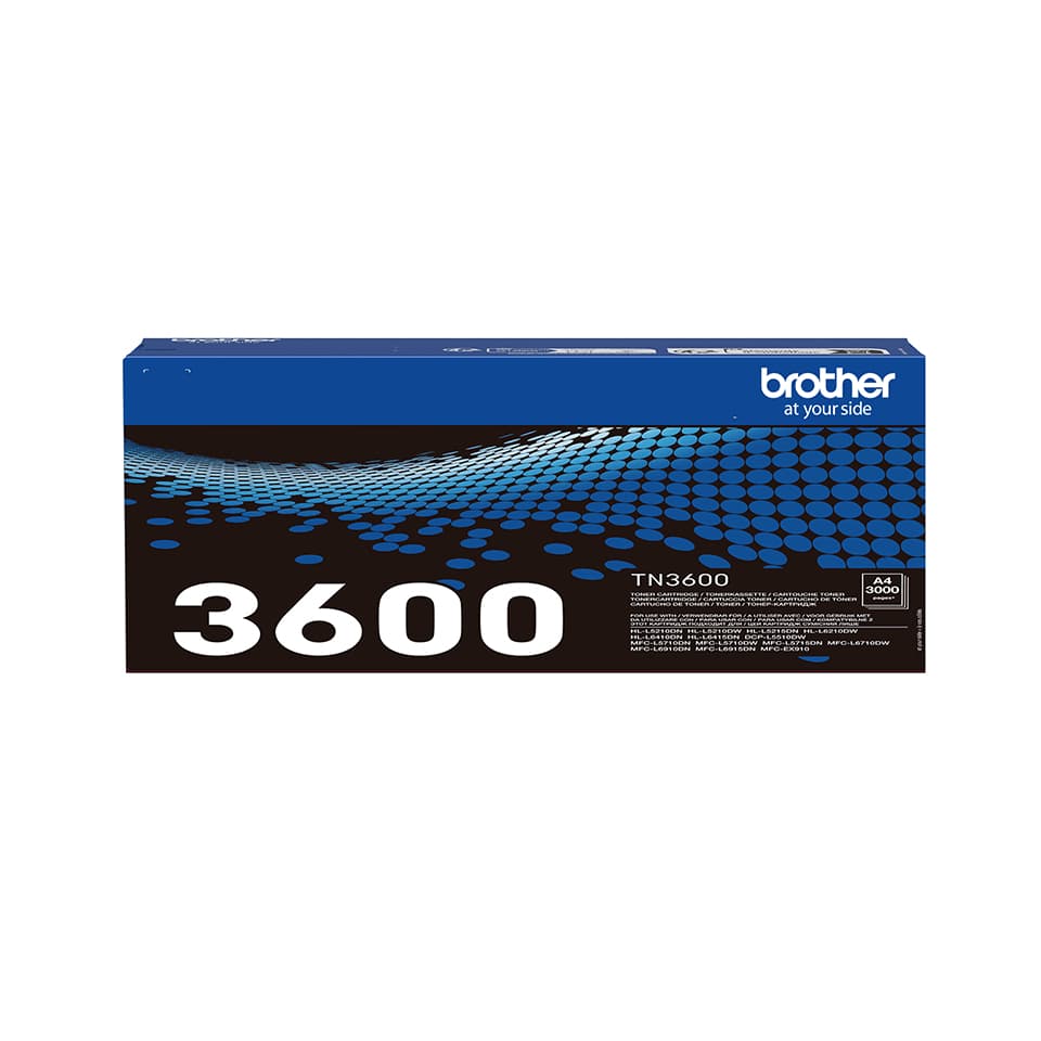 BROTHER TN-3600 Black Toner Cartridge Prints 3.000 pages