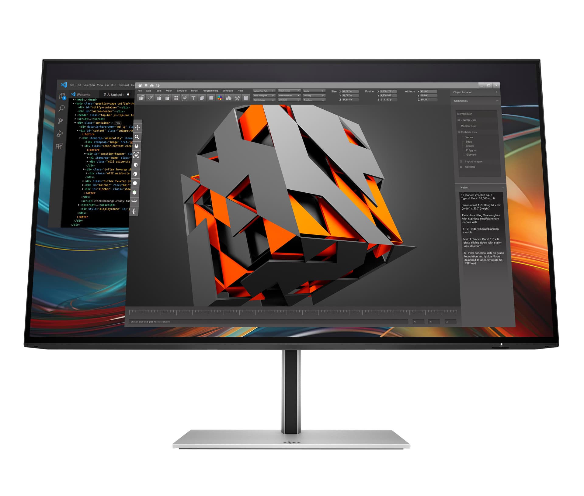 HP Monitor FHD Série 7 Pro de 23,8 polegadas - 724 pf, 60,5 cm (23.8"), 1920 x 1080 pixels