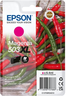 Epson 503XL - 6.4 ml - XL - magenta - original - blister com RF/alarme acústico - tinteiro - para Expression Home XP-5200, XP-5205, WorkForce WF-2960DWF, WF-2965DWF