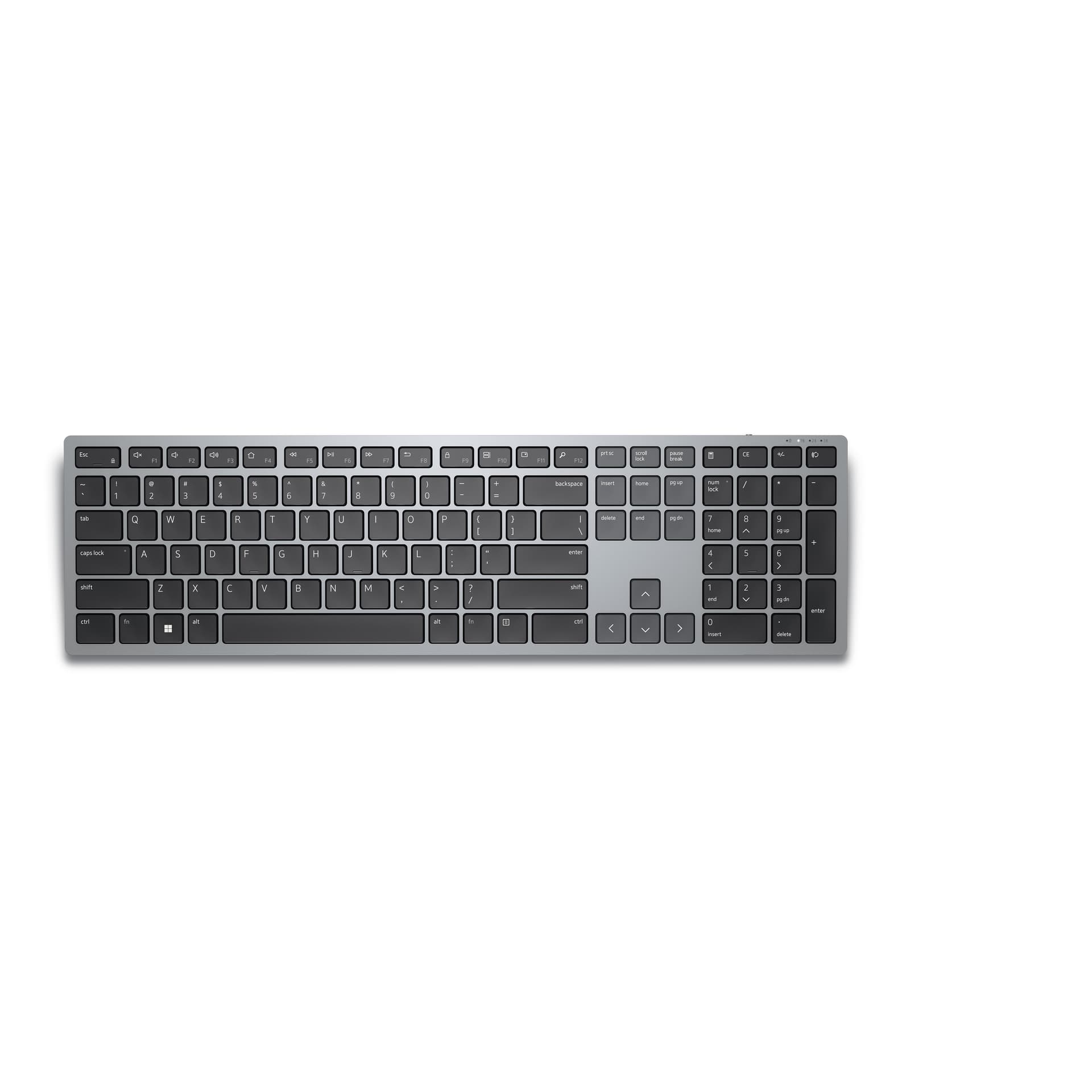 Dell Multi-Device KB700 - Teclado - sem fios - 2.4 GHz, Bluetooth 5.0 - QWERTY - Padrão internacional americano - cinza - com 3 years NBD Advance Exchange