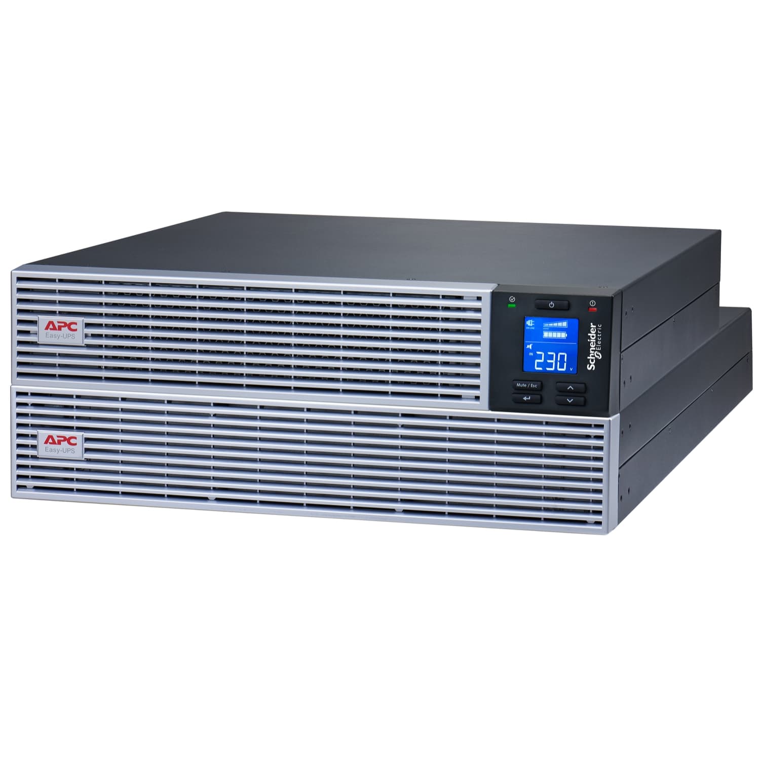 APC Easy UPS On-Line - UPS (montável em bastidor) - AC 230 V - 1800 watt - 2000 VA - Lithium Ion - RS-232, USB - conectores de saída: 6 - 4U - 19" - preto e prata - para Modbus Card SRVSMB001