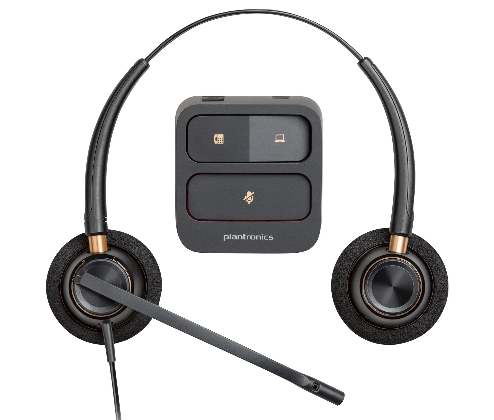 Poly EncorePro 520 - EncorePro 500 series - auscultadores - no ouvido - com cabo - Quick Disconnect - preto - Certificado para Skype for Business, certificação UC - Replaces Poly SKU 89434-02