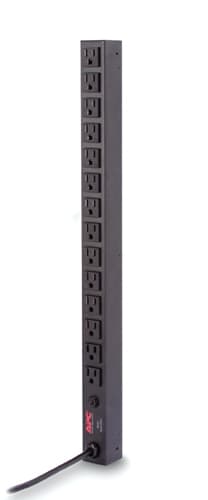 APC Basic Rack-Mount PDU - Faixa de distribuição de energia (montável em bastidor) - AC 120 V - entrada: NEMA 5-15 - conectores de saída: 14 (NEMA 5-15) - 3.65 m cabo - preto - para P/N: AR4017A, AR4032A, AR4038LA, SMT1000RM1U, SRT5KRMXLT-A, SRT6KRMX