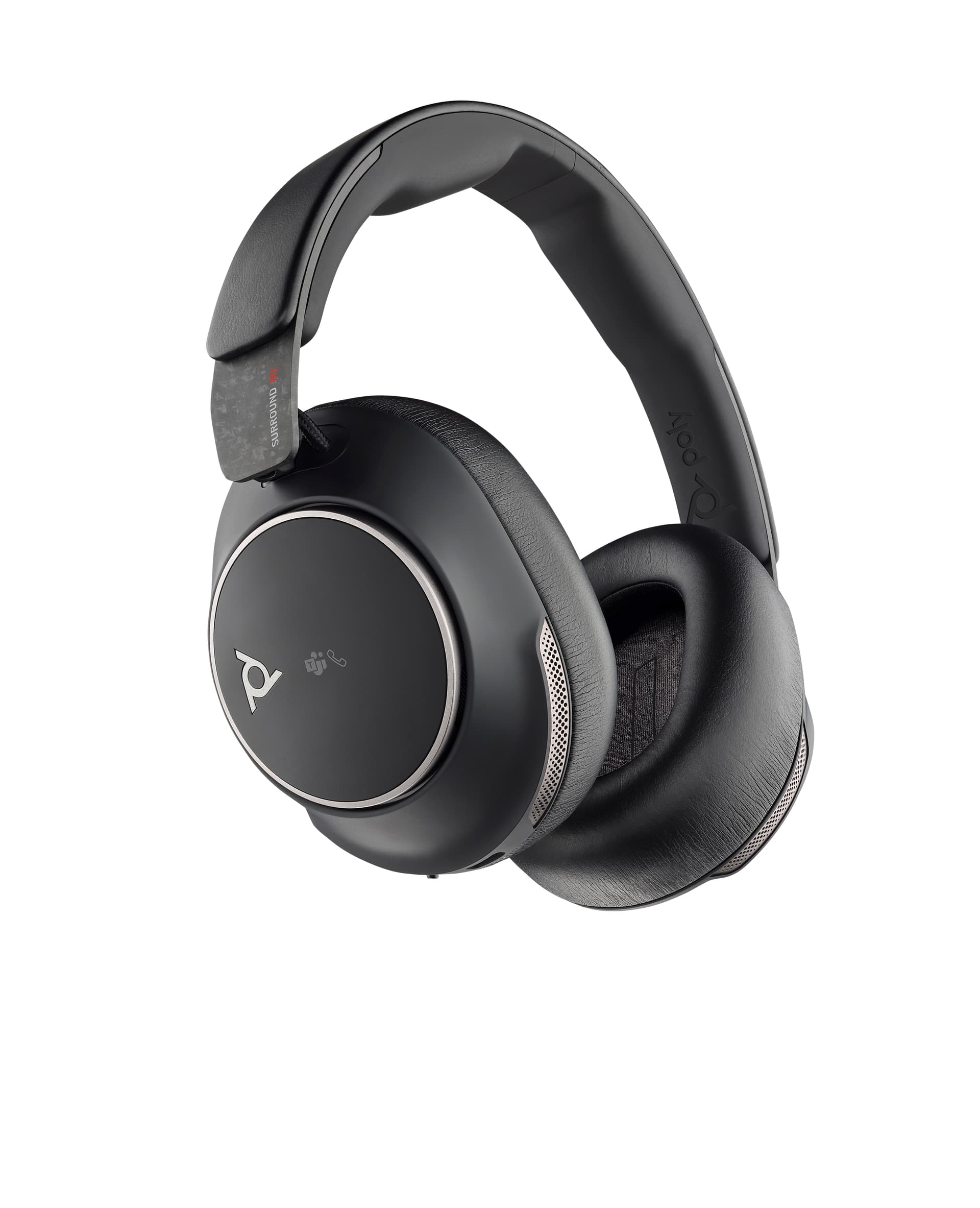 Poly Voyager Surround 80-M UC - Voyager Surround 80 series - auscultadores - tamanho completo - bluetooth - sem fios - USB-C através de adaptador de Bluetooth - preto - Certificado para Microsoft Teams - Replaces Poly SKU 220117-01