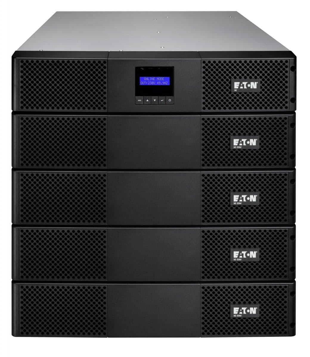Eaton 9E - UPS (montável em bastidor / externo) - AC 200/220/230/240 V - 1800 watt - 2000 VA - 1 fase - 6 bateria x - ácido de chumbo - 7 Ah - RS-232, USB - conectores de saída: 6 - 2U - 19" - preto