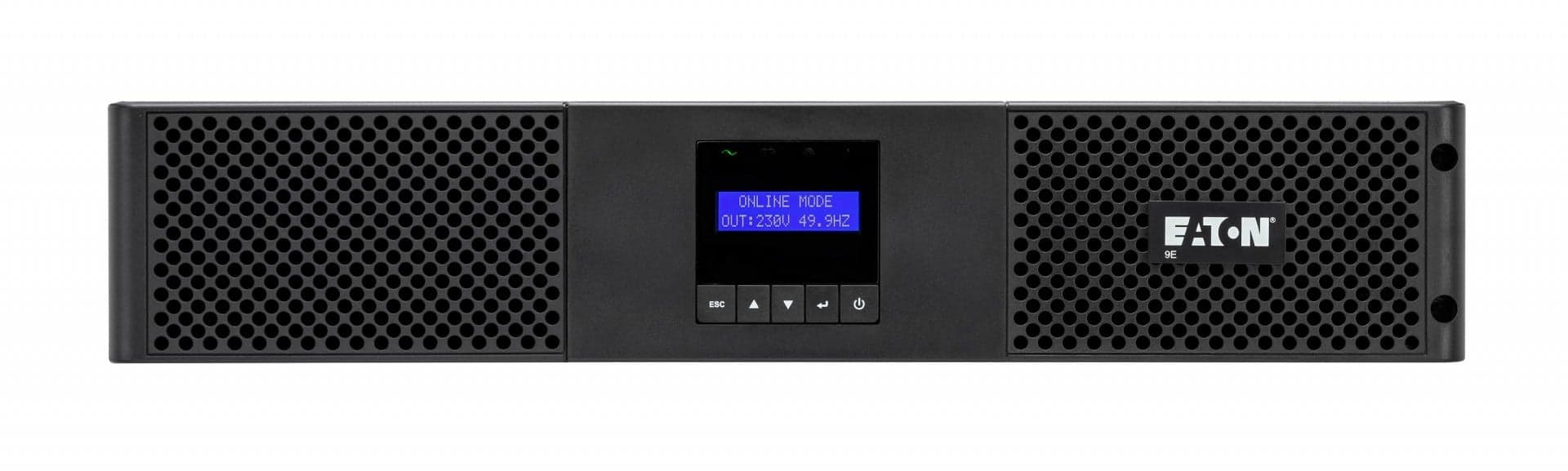 Eaton 9E - UPS (montável em bastidor / externo) - AC 200/220/230/240 V - 2700 watt - 3000 VA - 1 fase - 6 bateria x - ácido de chumbo - 9 Ah - RS-232, USB - conectores de saída: 7 - 2U - 19" - preto