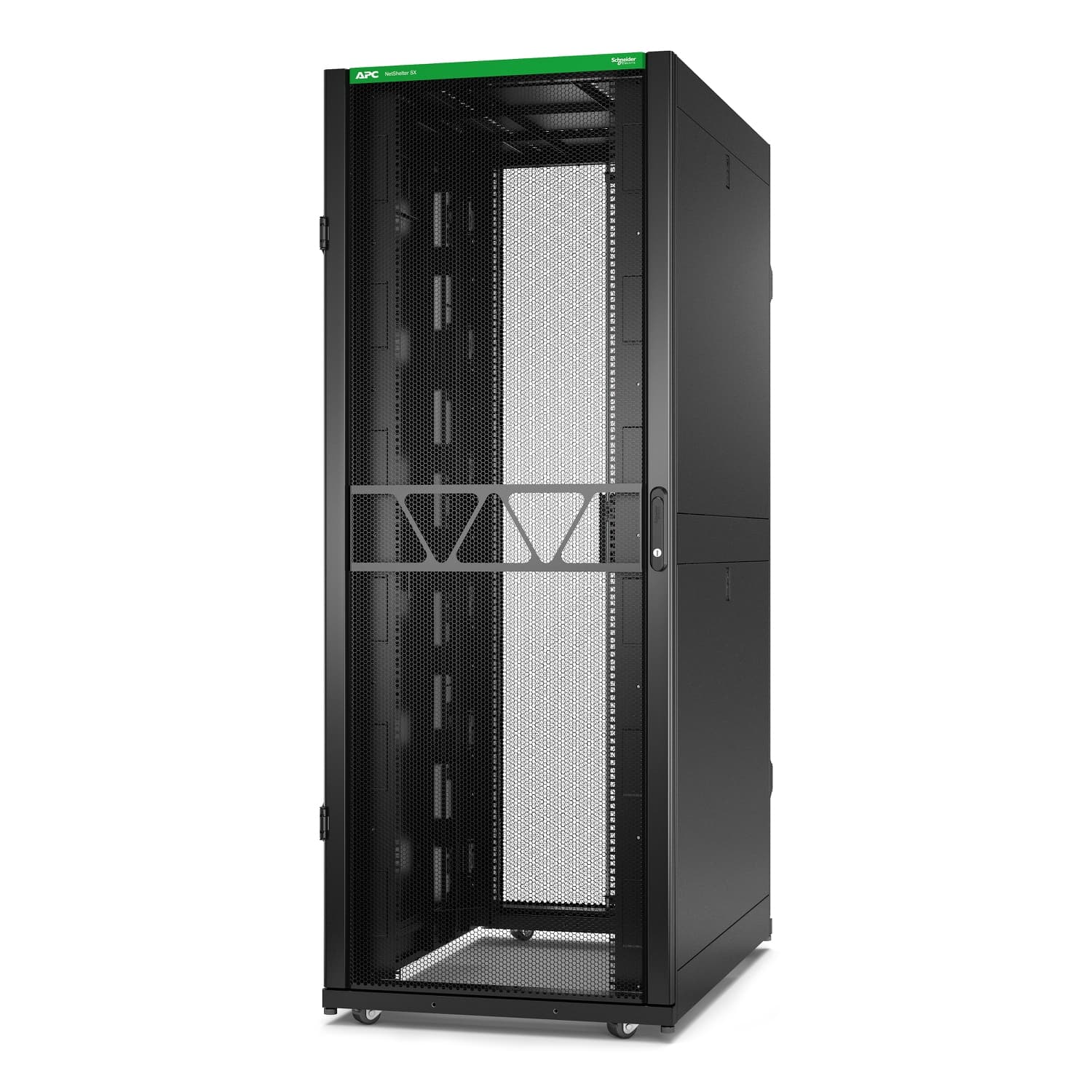APC NetShelter SX Gen 2 - Gabinete armário - 1991 H x 750W x 1200D mm, com Laterais - para chão - preto - 42U - 19" - Compatível com TAA - para P/N: SMT1000RM1U, SMT750RM1U, SRTL10KRM4UT, SRTL5KRM2UI-HW, SRTL5KRM2UT-HW, SRTL8KRM4UT
