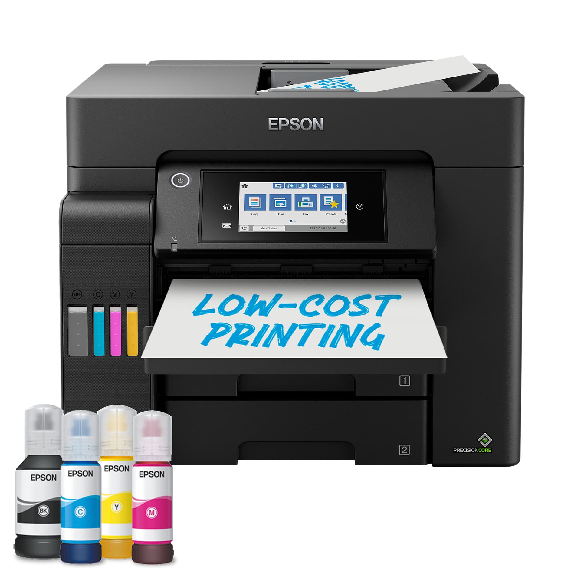 Epson EcoTank ET-5805 - Impressora multi-funções - a cores - jacto de tinta - ITS - A4/Legal (media) - até 25 ppm (impressão) - 550 folhas - 33.6 Kbps - USB, LAN, Wi-Fi(ac) - preto