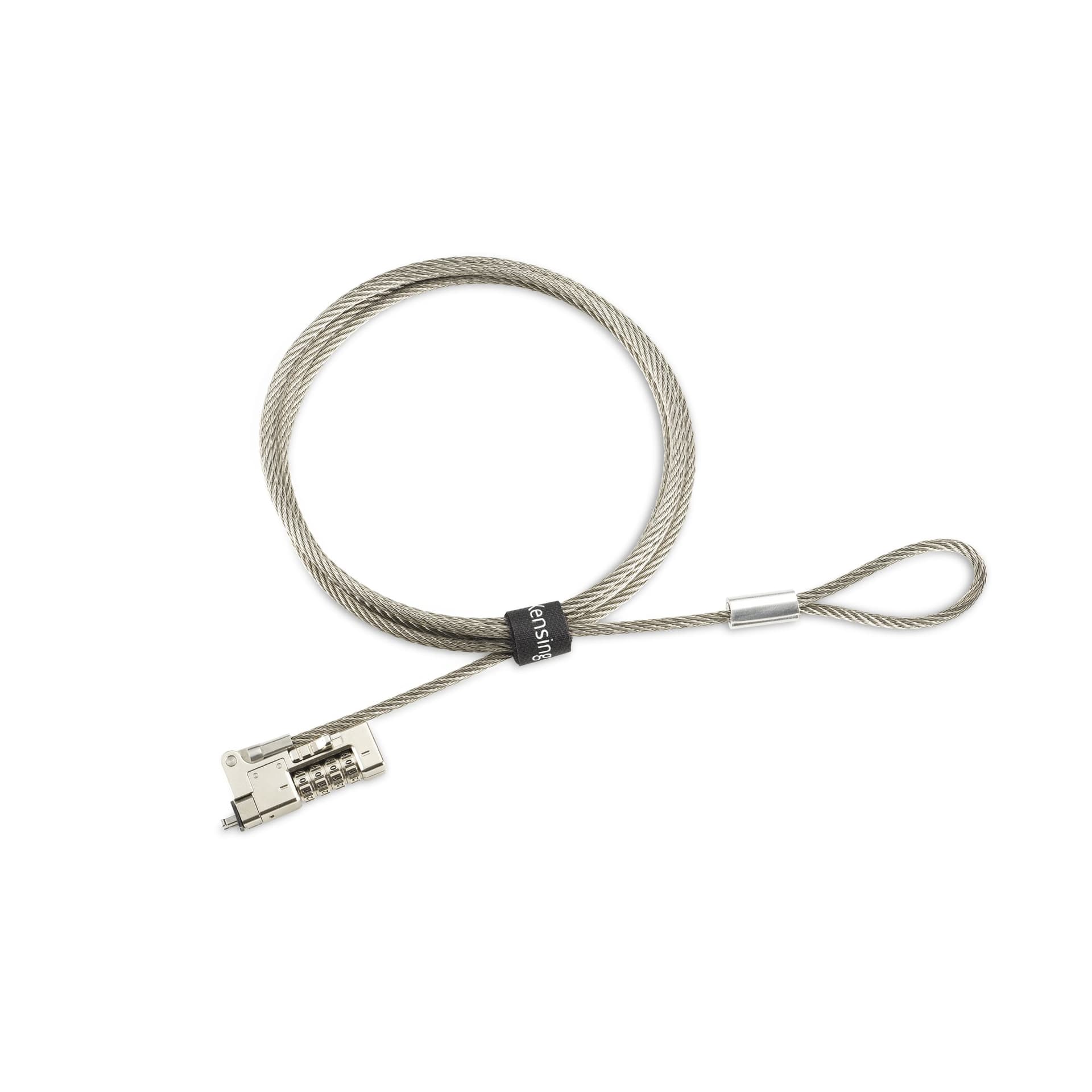 Kensington NanoSaver 2.0 EQ - Trancamento do cabo de segurança - combinação, reiniciável - prata - 1.8 m