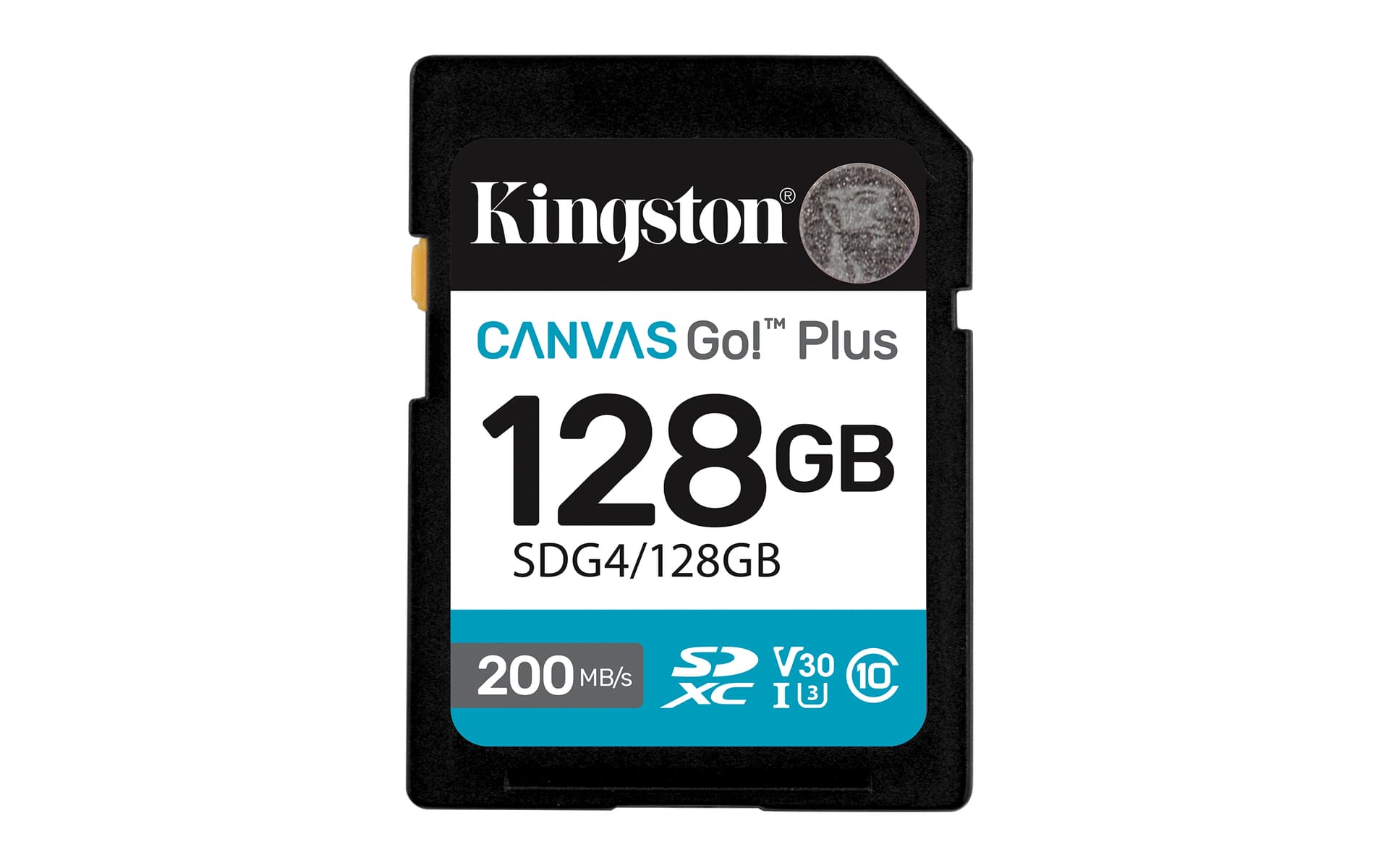 Kingston Canvas Go! Plus - Cartão de memória flash - 128 GB - Video Class V30 / UHS-I U3 / Class10 - SDXC UHS-I