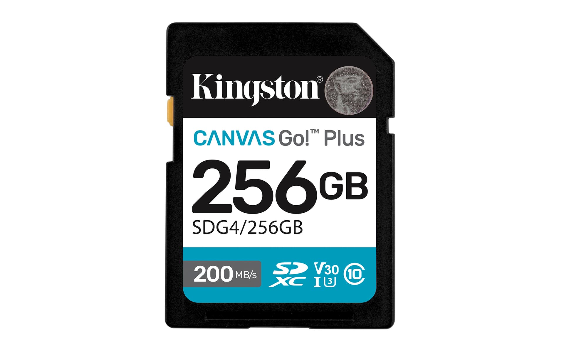 Kingston Canvas Go! Plus - Cartão de memória flash - 256 GB - Video Class V30 / UHS-I U3 / Class10 - SDXC UHS-I