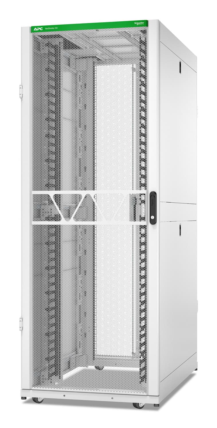 APC NetShelter SX - Gabinete armário - 1991 H x 750W x 1200D mm, com Laterais - para chão - branco - 42U - 19" - Compatível com TAA - para P/N: SMT3000RMI2UC, SMX2KR2UNCX145, SRT3000RMXLA-NC, SRT3000RMXLT-NC, SRT5KRMXLTUS