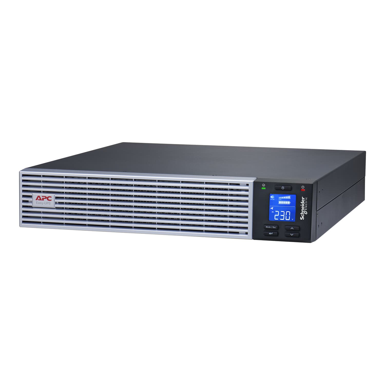 APC Easy UPS On-Line SRVL - UPS (montável em bastidor) - lithium-ion, intelligent card slot, with rail kit - AC 230 V - 1800 Watt - 2000 VA - 1 fase - 432 Wh - RS-232, USB - conectores de saída: 6 - PFC - 2U - preto com bisel frontal prateado