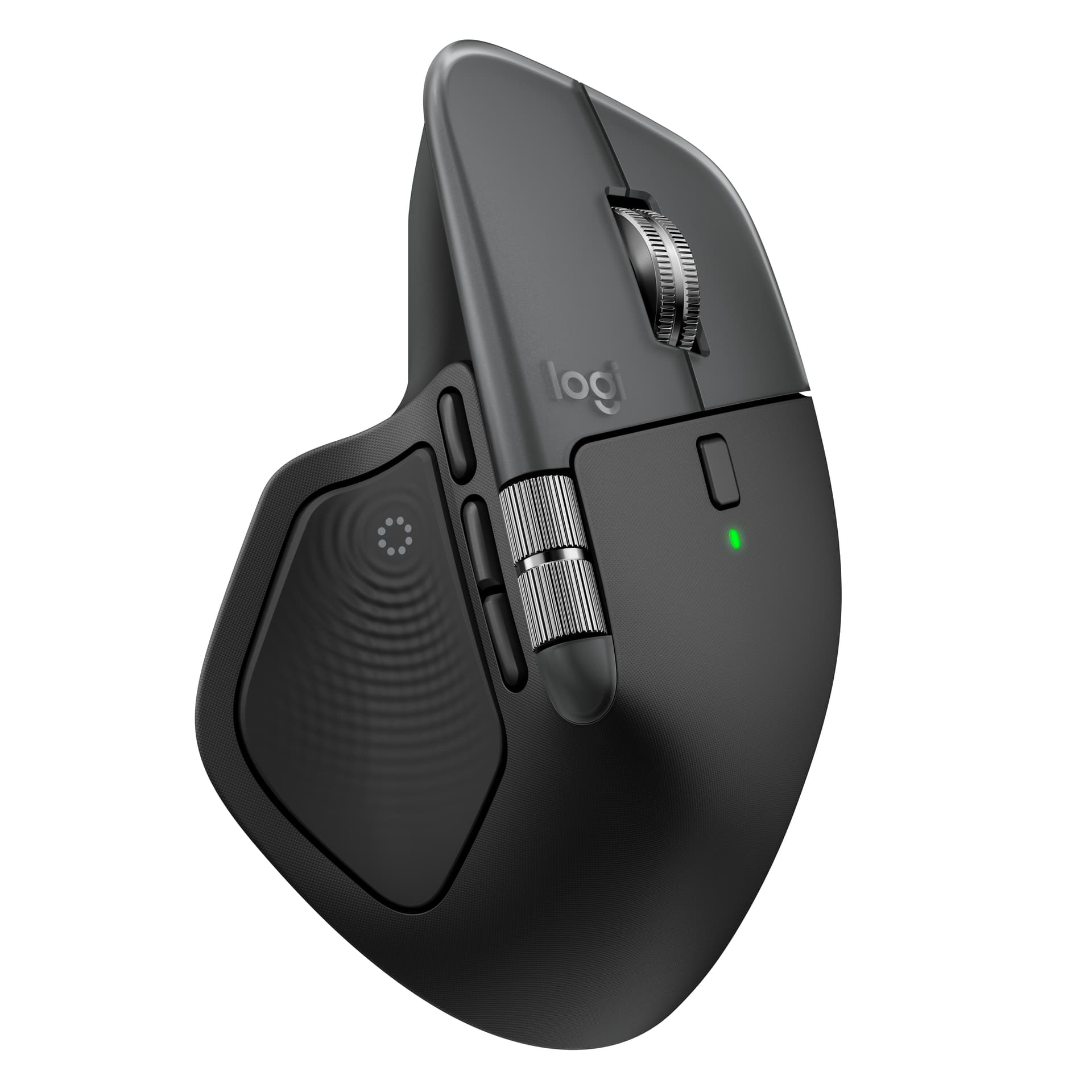 Logitech MX Master 4 for Mac - Rato - 8 botões - sem fios - Bluetooth, 2.4 GHz - receptor sem fio USB - preto espacial