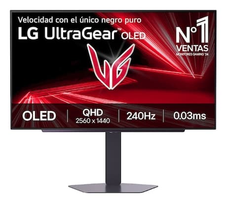 LG UltraGear 27GX704A-B - GX7 Series - monitor OLED - gaming - 27" (26.5" visível) - 2560 x 1440 QHD @ 240 Hz - 1300 cd/m² - 1500000:1 - DisplayHDR 400 True Black - 0.03 ms - 2xHDMI, DisplayPort