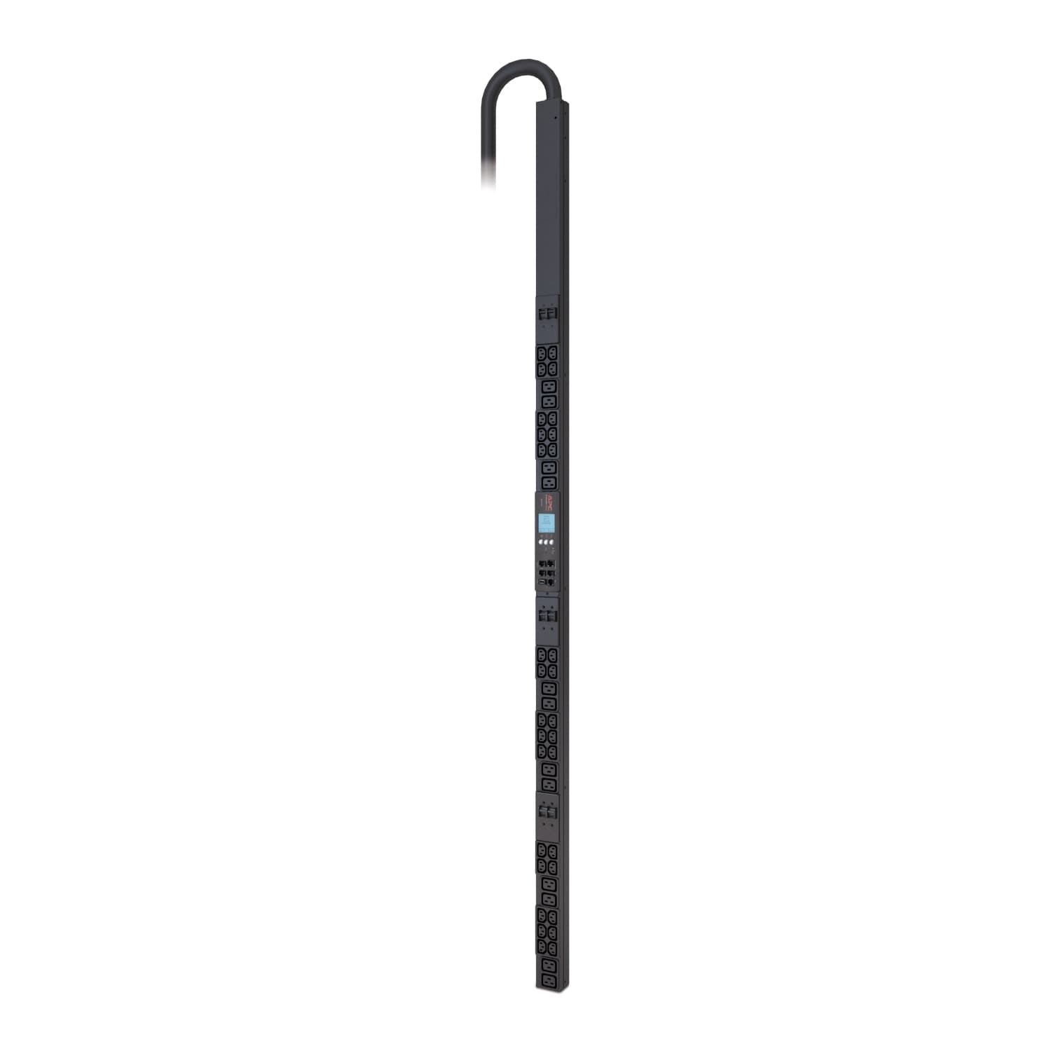 APC Metered Rack PDU - Unidade de distribuição de potência (montável em bastidor) - AC 400 V - 23 kW - 3 fases - Ethernet 10/100, RS-232 - entrada: IEC 60309 - conectores de saída: 42 - 0U - 1.82 m cabo - Canadá, Estados Unidos - preto - para P/N: NB