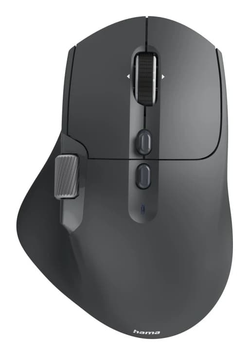 HAMA Multi-Device Mouse Ergonom Radio/Bluetooth Battery LED blk WM-900
