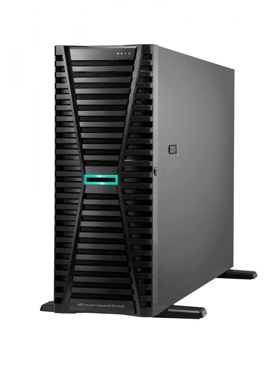 HPE ProLiant Compute ML350 Gen12 - Servidor - torre 4U - 2-way - 1 x Xeon 6515P / até 3.8 GHz - RAM 64 GB - SATA/SAS/NVMe - hot-swap (permuta) 2.5" compartimento(s) - SSD 2 x 480 GB - monitor: nenhum