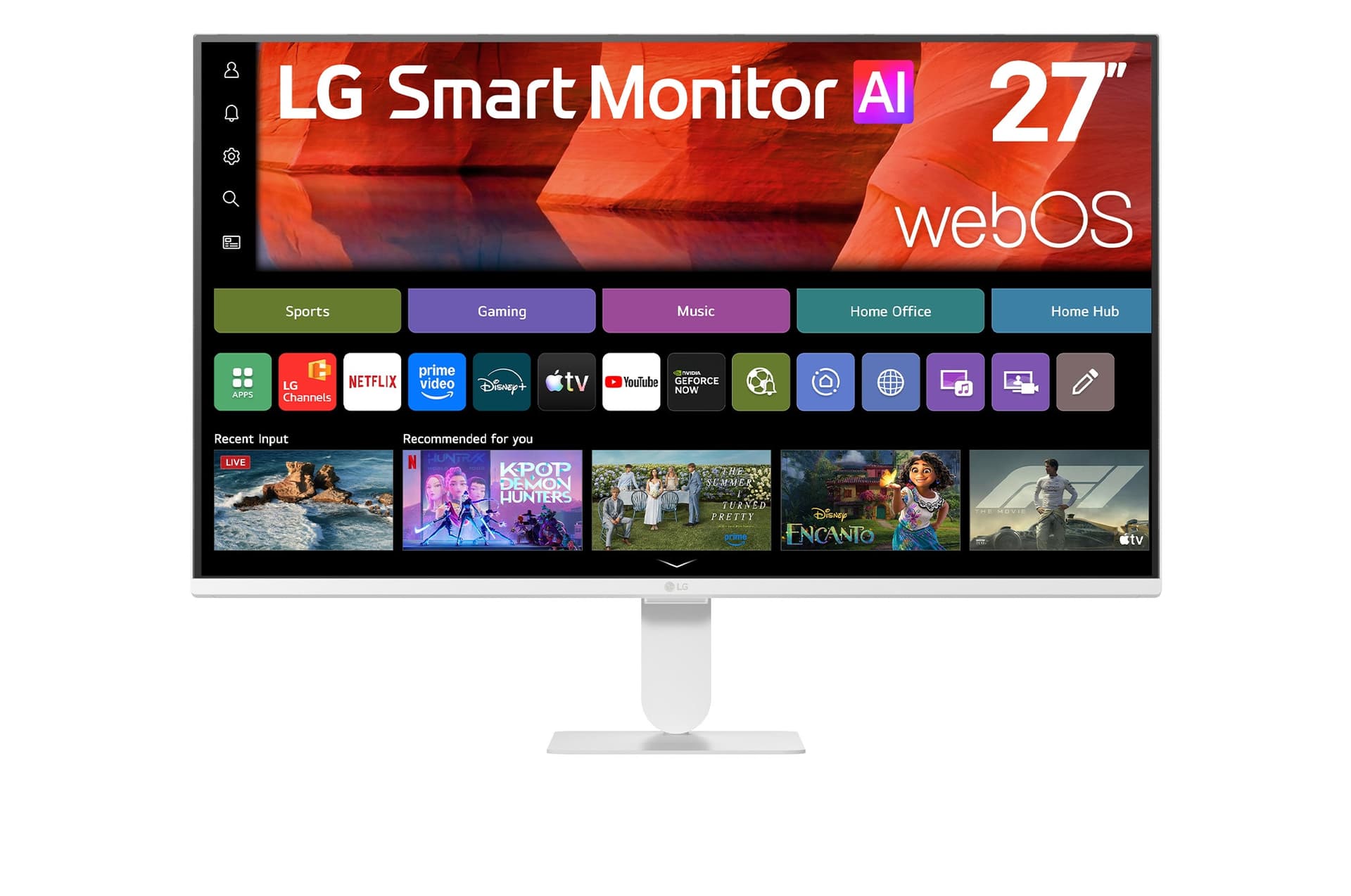 LG MONITOR IPS 27" FHD SMART MONITOR HDMI USB COLUNAS WEBOS 27U511SB-W