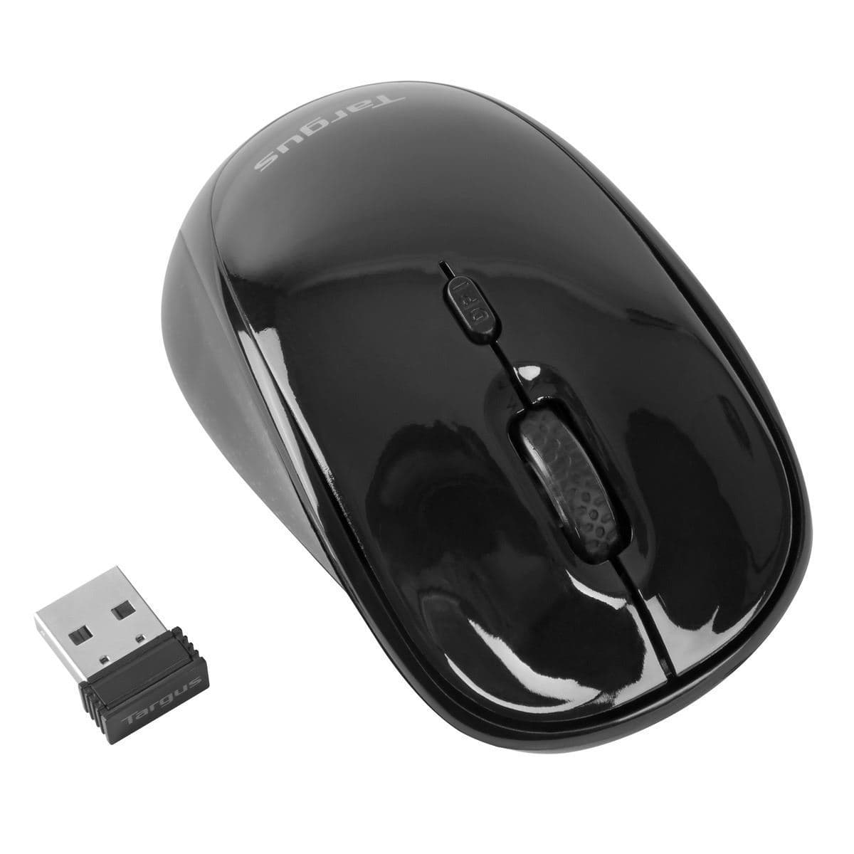 Targus - Rato - destros e canhotos - óptico - sem fios - 2.4 GHz - receptor sem fio USB - preto