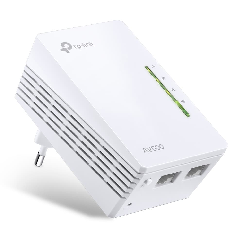 TP-LINK AV500 2-port Powerline WiFi Extender 500Mbps Powerline datarate 300Mbps wireleses N Plug and Play 2 fast ethernet port