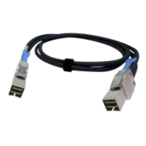 QNAP CAB-SAS10M-8644 - Cabo externo SAS - SAS 12Gbit/s - 36 pin 4x Mini SAS HD (SFF-8644) (M) para 36 pin 4x Mini SAS HD (SFF-8644) (M) - 1 m - preto - para QNAP QXP-1620S-B3616W