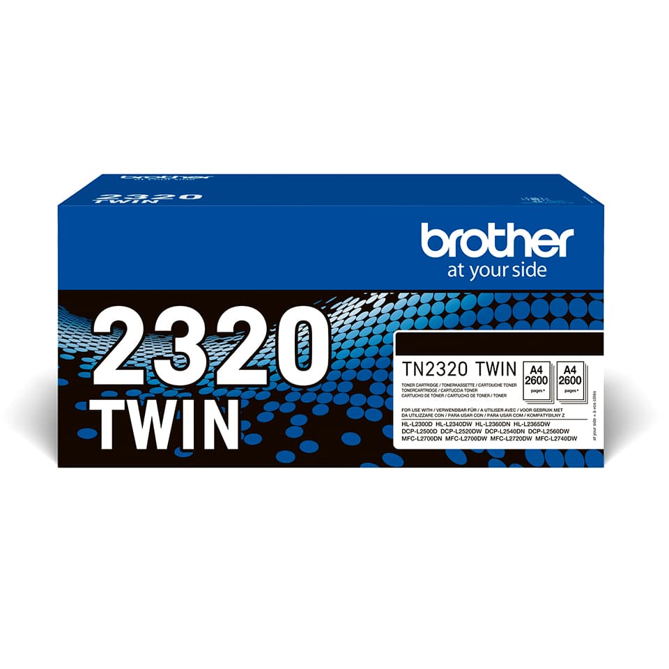 BROTHER TONER PRETO PACK 2 ALTA CAPACIDADE TN2320